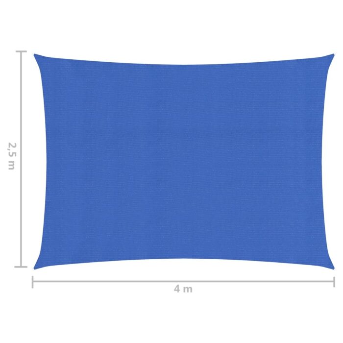 Voile d'ombrage 160 g/m² Bleu 2,5x4 m PEHD – Image 5