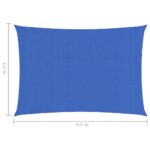 Voile d'ombrage 160 g/m² Bleu 2,5x4,5 m PEHD – Image 5