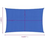 Voile d'ombrage 160 g/m² rectangulaire bleu 3x6 m PEHD – Image 5