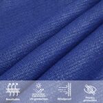 Voile d'ombrage 160 g/m² rectangulaire bleu 3x6 m PEHD – Image 9
