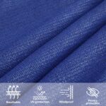 Voile d'ombrage 160g/m² rectangulaire bleu 3,5x4,5 m PEHD – Image 9