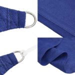 Voile d'ombrage 160 g/m² triangulaire bleu 4x4x5,8 m PEHD – Image 4