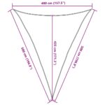 Voile d'ombrage 160 g/m² triangulaire bleu 4x5x5 m PEHD – Image 8