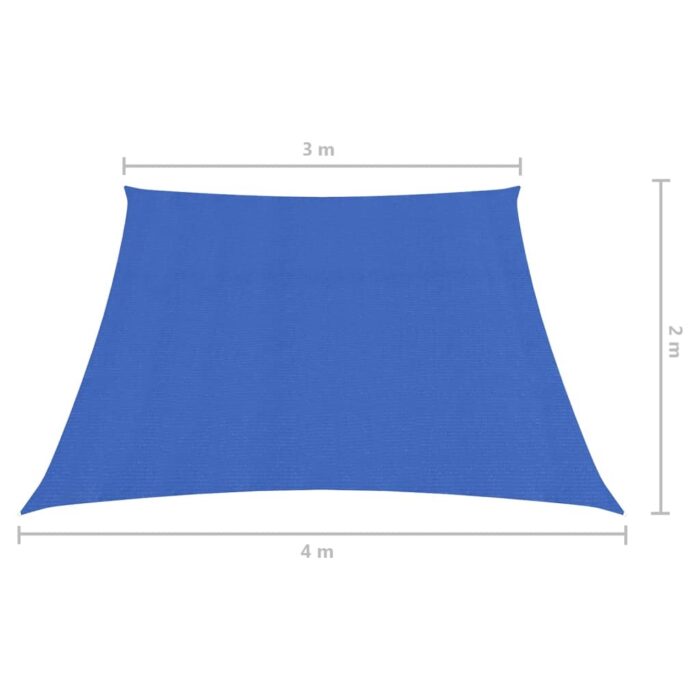 Voile d'ombrage 160 g/m² Bleu 3/4x2 m PEHD – Image 5