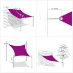 Voile d'ombrage 160 g/m² trapèze bleu 4/5x4 m PEHD – Image 2