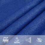 Voile d'ombrage 160 g/m² trapèze bleu 4/5x4 m PEHD – Image 5