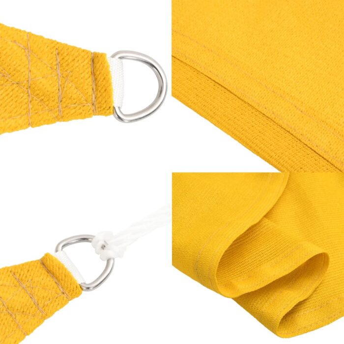 Voile d'ombrage 160 g/m² carré jaune 7x7 m PEHD – Image 4