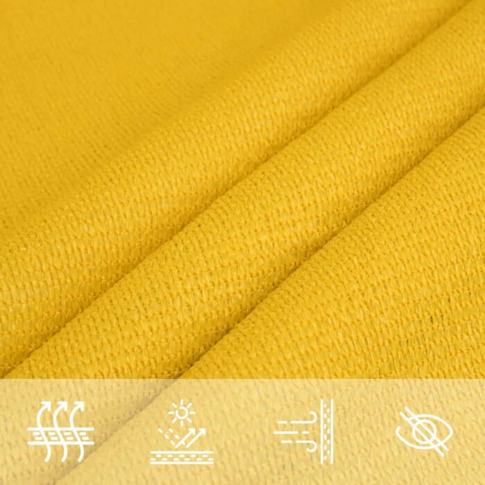 Voile d'ombrage 160 g/m² carré jaune 7x7 m PEHD – Image 5