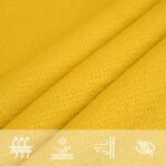 Voile d'ombrage 160 g/m² rectangulaire jaune 2x4,5 m PEHD – Image 5