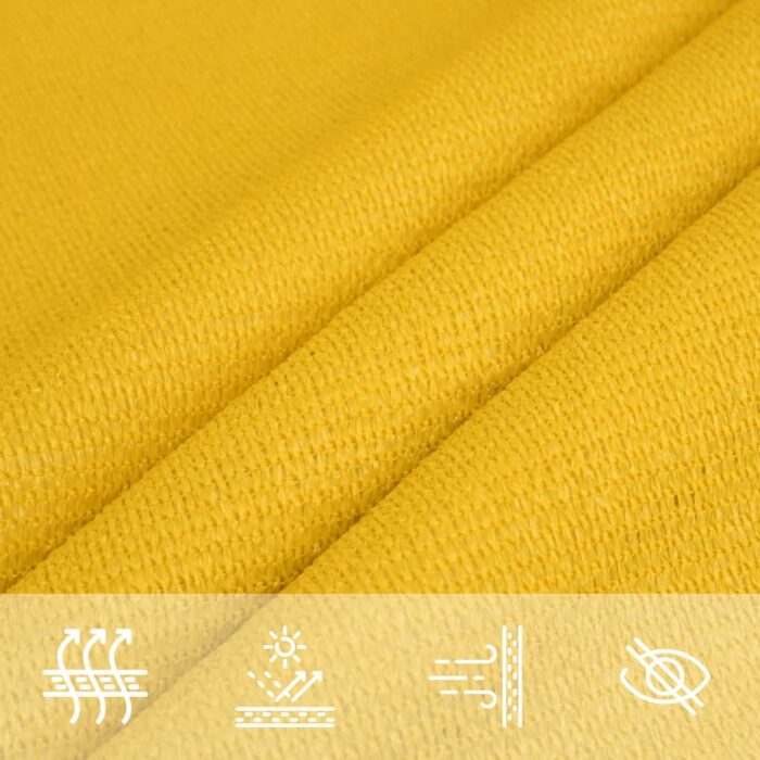 Voile d'ombrage 160 g/m² rectangulaire jaune 2x4,5 m PEHD – Image 5