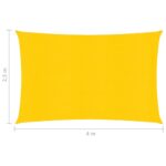 Voile d'ombrage 160 g/m² Jaune 2,5x4 m PEHD – Image 5