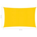 Voile d'ombrage 160 g/m² Jaune 2,5x4,5 m PEHD – Image 5