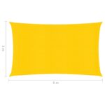 Voile d'ombrage 160 g/m² Jaune 3x6 m PEHD – Image 5