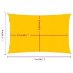 Voile d'ombrage 160 g/m² rectangulaire jaune 4x5 m PEHD – Image 5