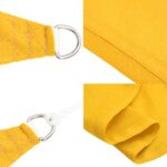 Voile d'ombrage 160 g/m² triangulaire jaune 5x5x6 m PEHD – Image 4