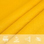 Voile d'ombrage 160 g/m² triangulaire jaune 5x5x6 m PEHD – Image 5