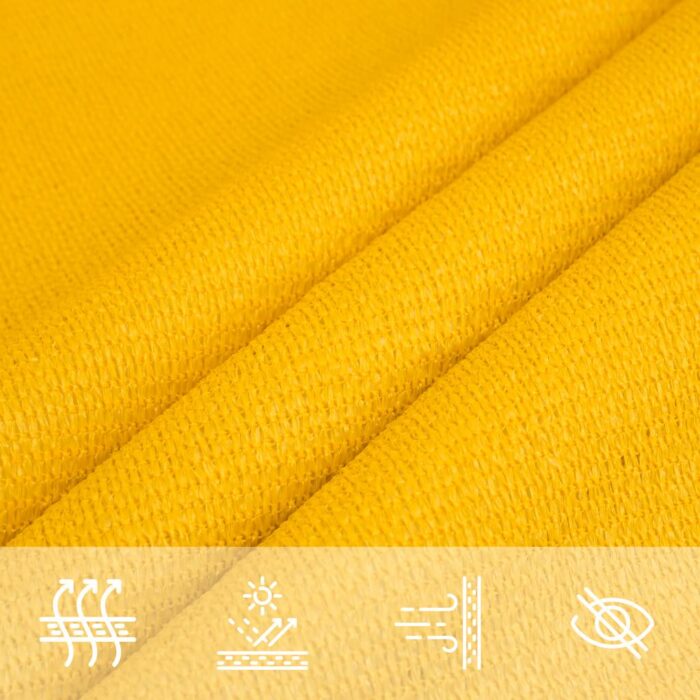 Voile d'ombrage 160 g/m² trapèze jaune 4/5x3 m PEHD – Image 5