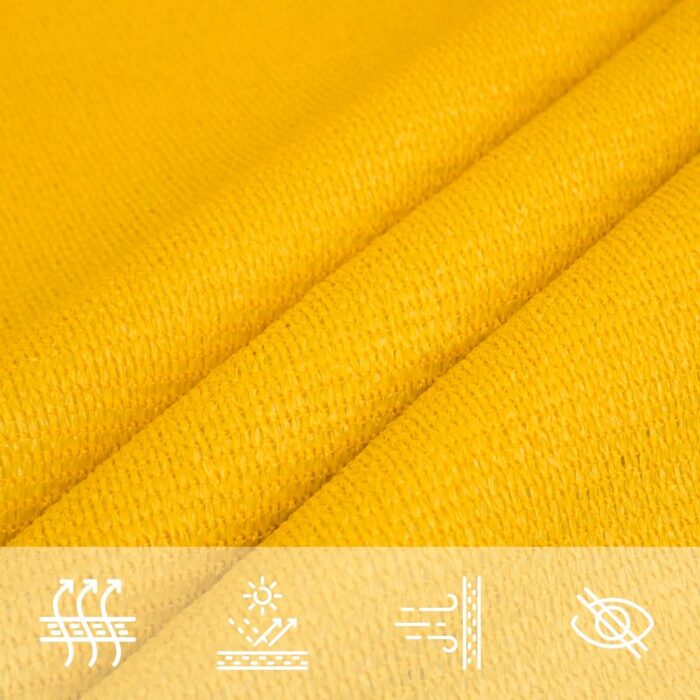 Voile d'ombrage 160 g/m² trapèze jaune 4/5x4 m PEHD – Image 5