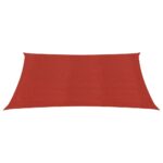 Voile d'ombrage 160 g/m² Rouge 2,5x2,5 m PEHD – Image 2