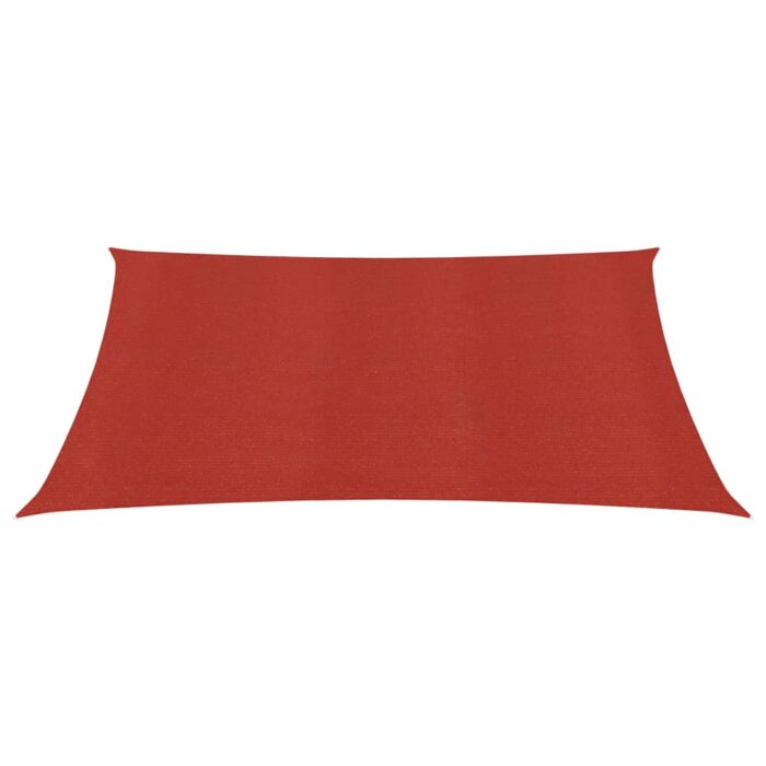 Voile d'ombrage 160 g/m² Rouge 3,6x3,6 m PEHD – Image 2