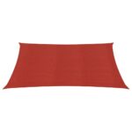 Voile d'ombrage 160 g/m² Rouge 6x6 m PEHD – Image 2