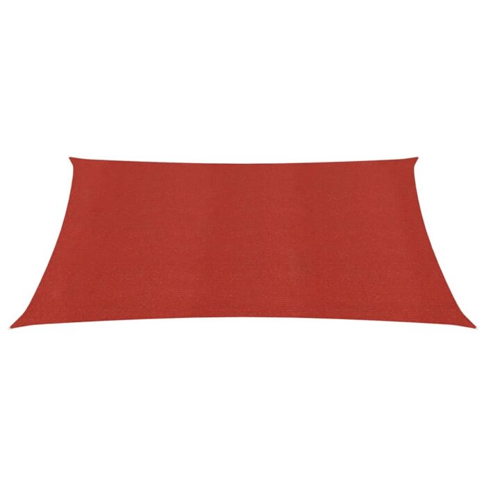 Voile d'ombrage 160 g/m² Rouge 6x6 m PEHD – Image 2