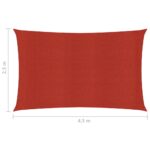 Voile d'ombrage 160 g/m² Rouge 2,5x4,5 m PEHD – Image 5