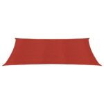 Voile d'ombrage 160 g/m² Rouge 3x5 m PEHD – Image 2