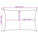 Voile d'ombrage 160 g/m² Rouge 5x6 m PEHD – Image 8