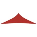 Voile d'ombrage 160 g/m² Rouge 3,5x3,5x4,9 m PEHD – Image 2