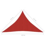 Voile d'ombrage 160 g/m² Rouge 3,5x3,5x4,9 m PEHD – Image 5