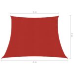 Voile d'ombrage 160 g/m² Rouge 3/4x3 m PEHD – Image 5