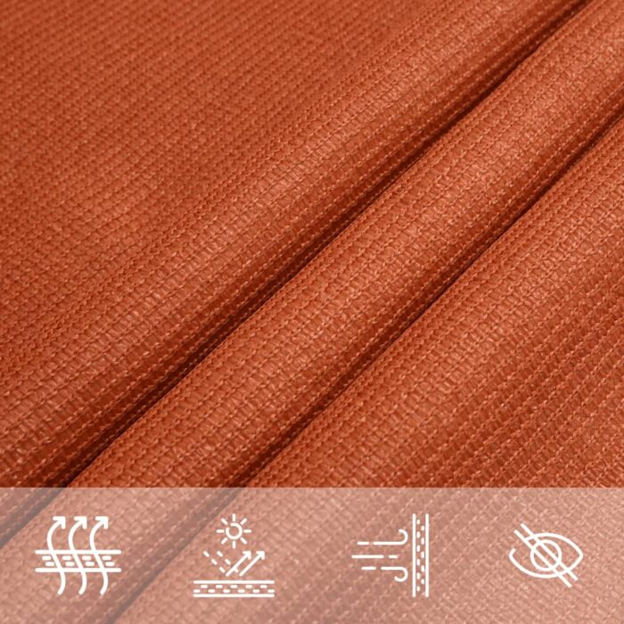 Voile d'ombrage 160 g/m² carré orange 6x6 m PEHD – Image 3