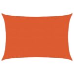 Voile d'ombrage 160 g/m² rectangulaire orange 5x7 m PEHD – Image 8