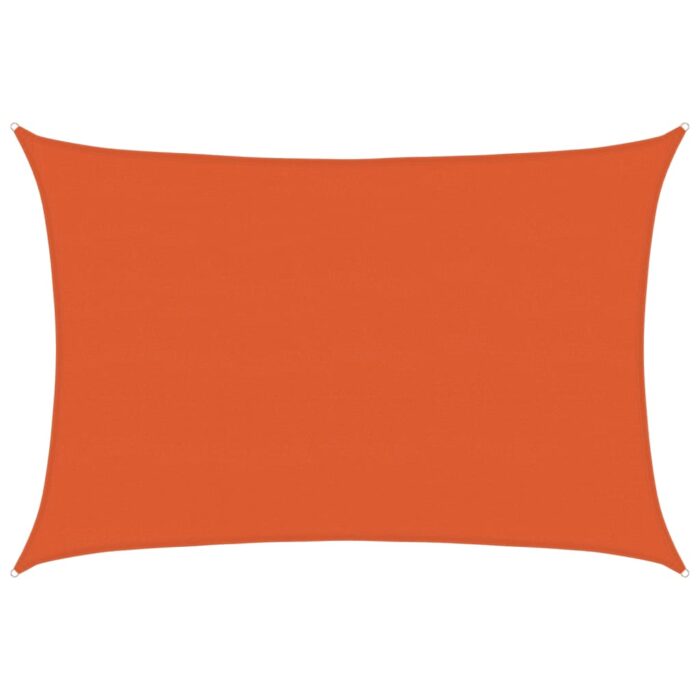 Voile d'ombrage 160 g/m² rectangulaire orange 5x7 m PEHD – Image 8