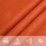 Voile d'ombrage 160 g/m² rectangulaire orange 6x7 m PEHD – Image 3