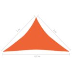 Voile d'ombrage 160 g/m² Orange 3x3x4,2 m PEHD – Image 5
