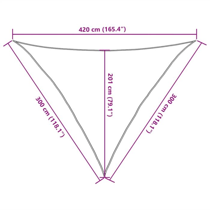 Voile d'ombrage 160 g/m² Orange 3x3x4,2 m PEHD – Image 8