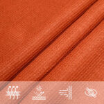 Voile d'ombrage 160 g/m² triangulaire orange 4,5x4,5x4,5 m PEHD – Image 3