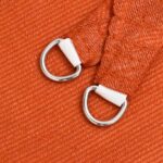 Voile d'ombrage 160 g/m² triangulaire orange 4,5x4,5x4,5 m PEHD – Image 4