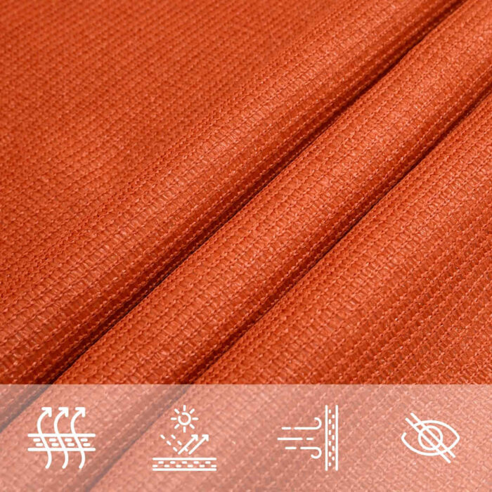 Voile d'ombrage 160 g/m² trapèze orange 3/4x3 m PEHD – Image 3
