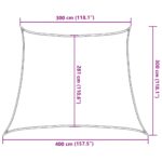Voile d'ombrage 160 g/m² trapèze orange 3/4x3 m PEHD – Image 8