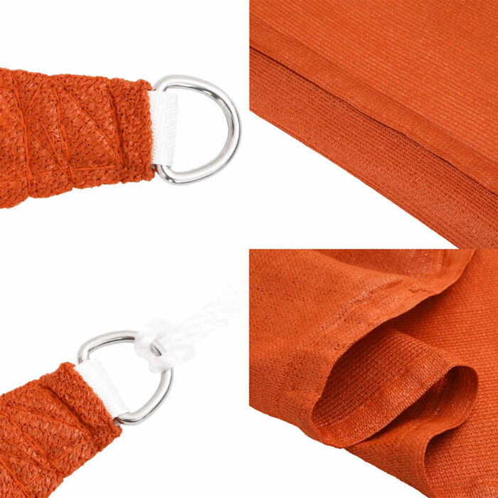 Voile d'ombrage 160 g/m² trapèze orange 4/5x3 m PEHD – Image 5