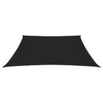 Voile d'ombrage 160 g/m² Noir 2x2 m PEHD – Image 2