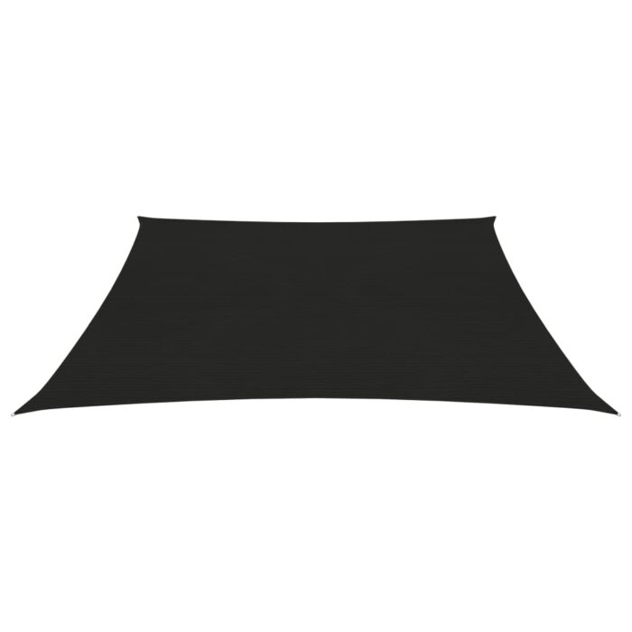 Voile d'ombrage 160 g/m² Noir 2x2 m PEHD – Image 2
