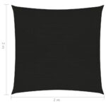 Voile d'ombrage 160 g/m² Noir 2x2 m PEHD – Image 5