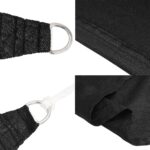 Voile d'ombrage 160 g/m² Noir 2x2 m PEHD – Image 6