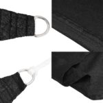 Voile d'ombrage 160 g/m² Noir 2,5x2,5 m PEHD – Image 6
