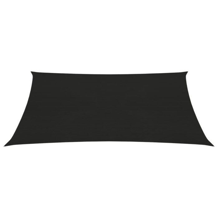 Voile d'ombrage 160 g/m² Noir 2x3,5 m PEHD – Image 2