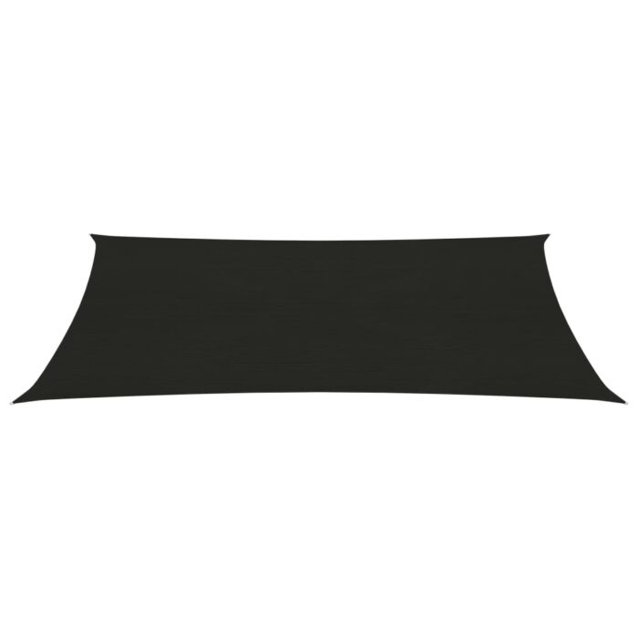 Voile d'ombrage 160 g/m² Noir 2x5 m PEHD – Image 2